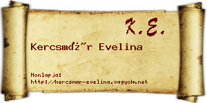 Kercsmár Evelina névjegykártya